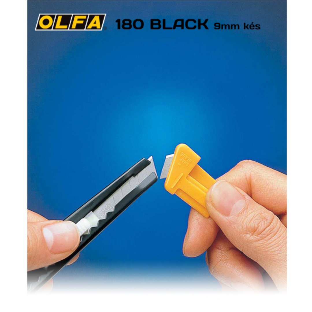 Olfa 180 Black – 9mm-es standard kés / sniccer (cikkszám: 180BLACK