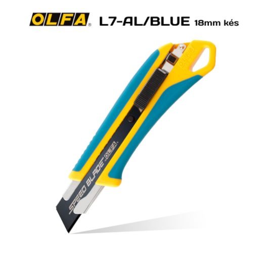 Olfa L-7-AL/BLUE 18mm-es standard kés / sniccer