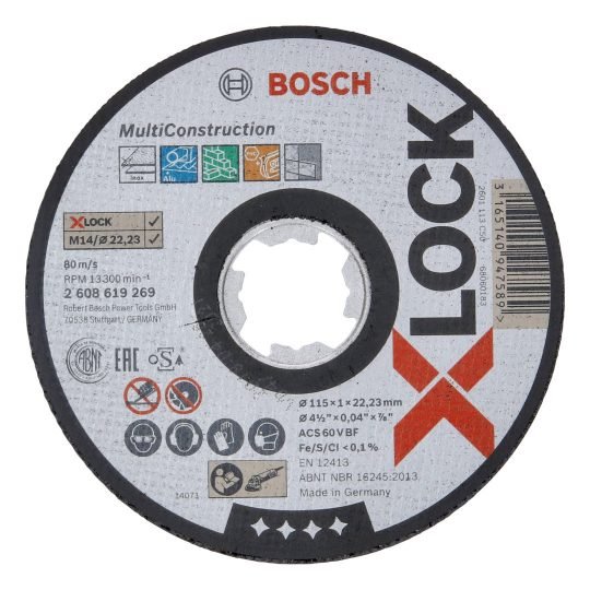 Bosch X-LOCK Multi Material Egyenes Vágótárcsa 125 x 1 mm