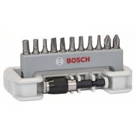 Bosch 11 részes csavarozóbit-készlet bittartóval PH2; PZ2; T10; T15; T20; T25; S0,6x4,5; S0,8x5,5; HEX3; HEX4; HEX5; 25 mm