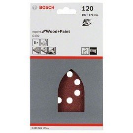 Bosch 5 részes C430 csiszolólapkészlet 100 x 170 mm, 120
