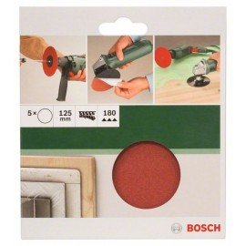 Bosch 5 részes csiszolólapkészlet sarokcsiszolóhoz és fúrógéphez D= 125 mm; G= 180, 5 db