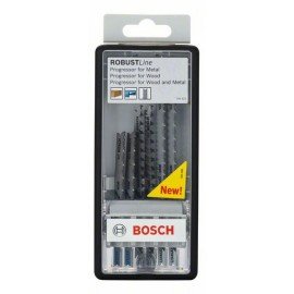 Bosch 6 részes Robust Line szúrófűrészlap készlet, Progressor U-szár U 123 X (2x); U 234 X (2x); U 345 XF (2x)