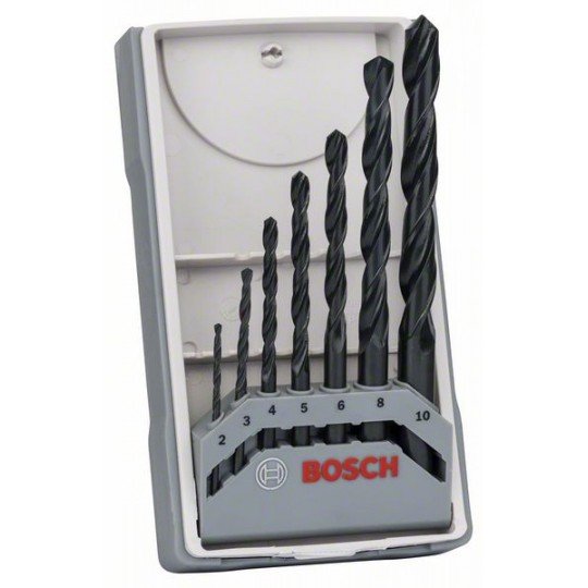 Bosch 7 részes fémfúró készlet, HSS-R, DIN 338 2,3,4,5,6,8,10