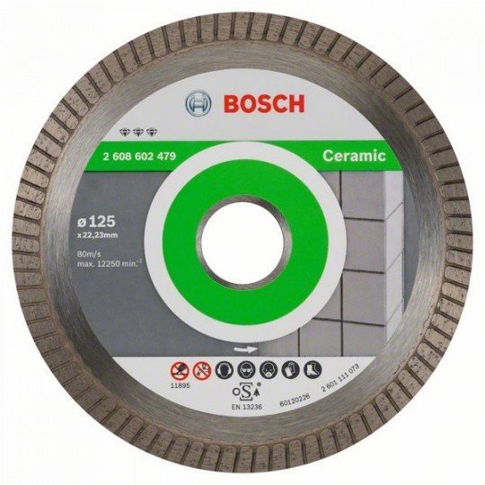 Bosch Best for Ceramic Extra-Clean Turbo gyémánt darabolótárcsa 125 x 22,23 x 1,4 x 7 mm