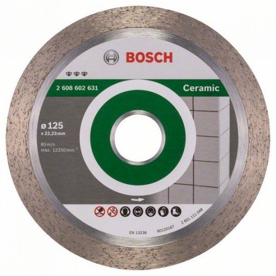 Bosch Best for Ceramic gyémánt darabolótárcsák 125 x 22,23 x 1,8 x 10 mm