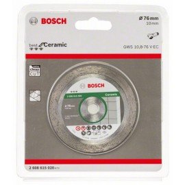 Bosch Best for Ceramic gyémánt darabolótárcsák 76 mm; 1,9 mm ;10 mm