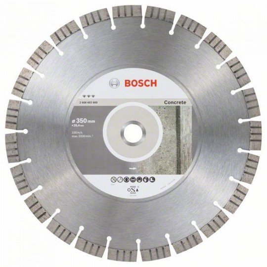 Bosch Best for Concrete gyémánt darabolótárcsák 350 x 25,40 x 3,2 x 15 mm