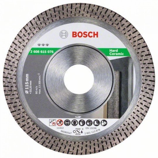 Bosch Best for Hard Ceramic gyémánt darabolótárcsa 115x22,23x1.4x10