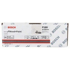 Bosch C470 csiszolólap, 50 db-os készlet 150 mm, 180