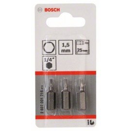 Bosch Csavarozófej, extra kemény HEX 1,5, 25 mm