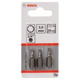 Bosch Csavarozófej, extra kemény HEX 2, 25 mm