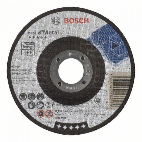 Bosch Darabolótárcsa, hajlított, Best for Metal A 30 V BF, 115 mm, 2,5 mm