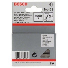 Bosch Finomhuzal-kapocs, típus: 53, rozsdamentes 53-as típus; L= 10 mm