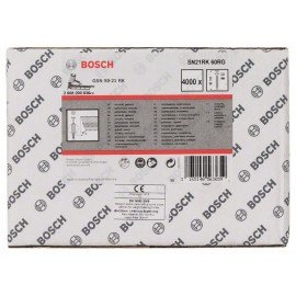 Bosch Gömbölyűfejű szalagszeg, SN21RK 60RG 2,8 mm, 60 mm, horganyozott, bordázott