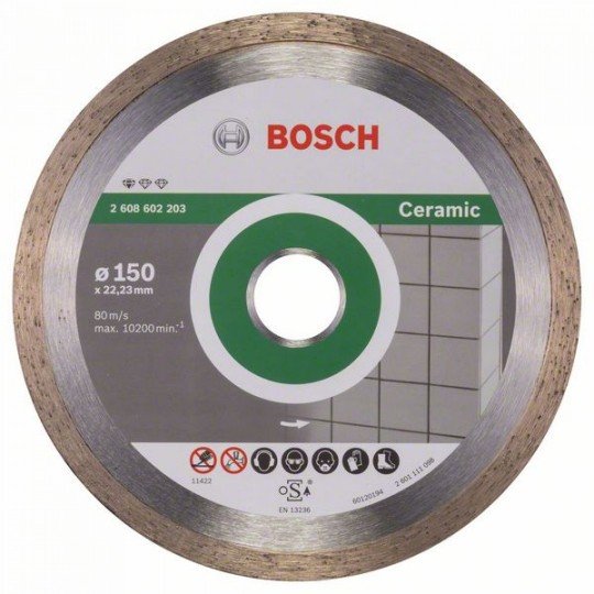 Bosch Gyémánt darabolótárcsa, Standard for Ceramic kivitel 150 x 22,23 x 1,6 x 7 mm