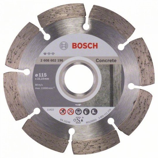 Bosch Gyémánt darabolótárcsa, Standard for Concrete kivitel 115 x 22,23 x 1,6 x 10 mm