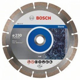 Bosch Gyémánt darabolótárcsa, Standard for Stone kivitel 230 x 22,23 x 2,3 x 10 mm