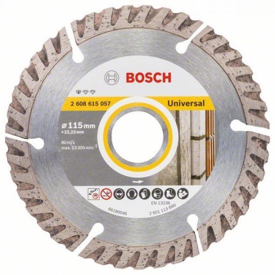 Bosch Gyémánt darabolótárcsa, Standard for Universal kivitel, 115x22,23 115x22.23x2x10