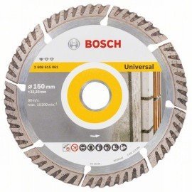 Bosch Gyémánt darabolótárcsa, Standard for Universal kivitel, 150x22,23 150x22.23x2.4x10mm