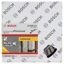 Bosch Gyémánt darabolótárcsa, Standard for Universal Turbo kivitel 115 x 22,23 x 2 x 10 mm
