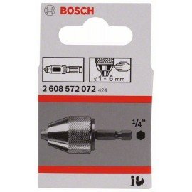 Bosch Gyorsbefogó fúrótokmány, 10 mm-ig D= 1,5 - 13 mm; A= 1/4" (Külső hatszögletű szár)