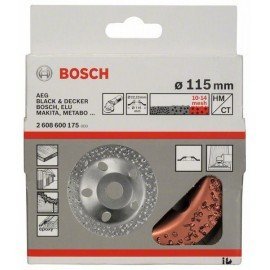 Bosch Keményfém fazékkorong 115 x 22,23 mm; durva, lapos