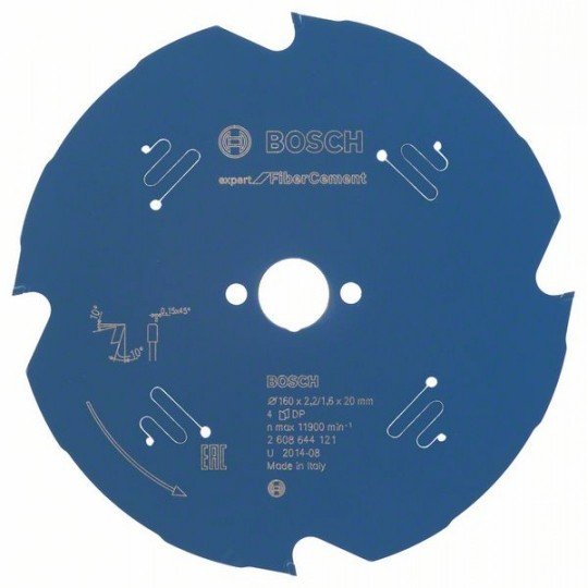 Bosch Körfűrészlap, Expert for Fiber Cement 160 x 20 x 2,2 mm, 4