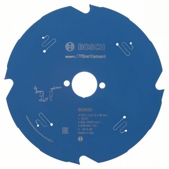 Bosch Körfűrészlap, Expert for Fiber Cement 190 x 30 x 2,2 mm, 4