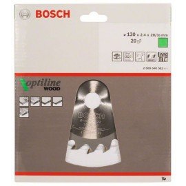 Bosch Körfűrészlap, Optiline Wood 130 x 20/16 x 2,4 mm, 20