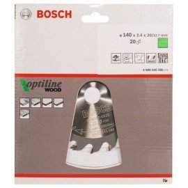 Bosch Körfűrészlap, Optiline Wood 140 x 20/12,7 x 2,4 mm, 20