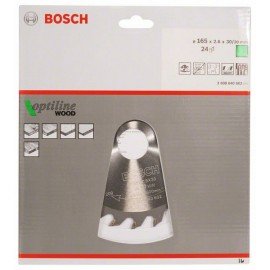 Bosch Körfűrészlap, Optiline Wood 165 x 30 x 2,6 mm, 24