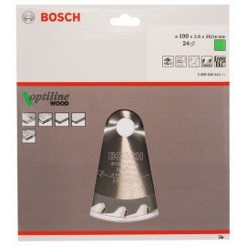 Bosch Körfűrészlap, Optiline Wood 190 x 20/16 x 2,6 mm, 24