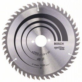 Bosch Körfűrészlap, Optiline Wood 200 x 30 x 2,8 mm, 48