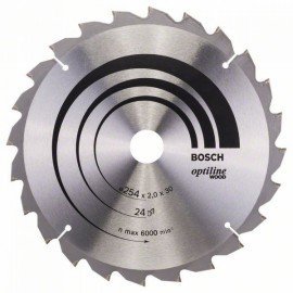 Bosch Körfűrészlap, Optiline Wood 254 x 30 x 2,0 mm, 24