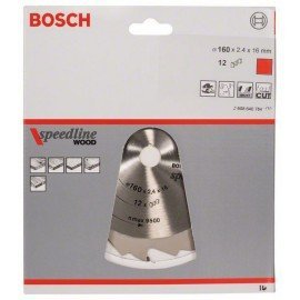 Bosch Körfűrészlap, Speedline Wood 160 x 16 x 2,4 mm, 12