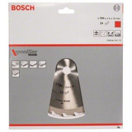 Bosch Körfűrészlap, Speedline Wood 184 x 16 x 2,4 mm, 24