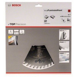 Bosch Körfűrészlap, Top Precision Best for Laminated Panel Abrasive 250 x 30 x 3,2 mm, 48