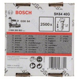 Bosch Süllyesztett fejű csap, SK64 40G 1,6 mm, 40 mm, horganyzott