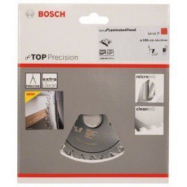 Bosch Top Precision Laminated Panel előkarcoló lap 100 x 20 x 2,8-3,6 mm, 12+12